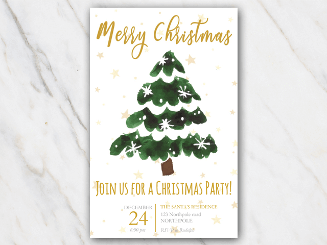 Free Printable Christmas Invitation Templates in Word